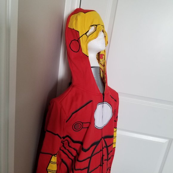 Marvel Iron Man Zip Up Hoodie with Mask Hood - Picture 7 of 10